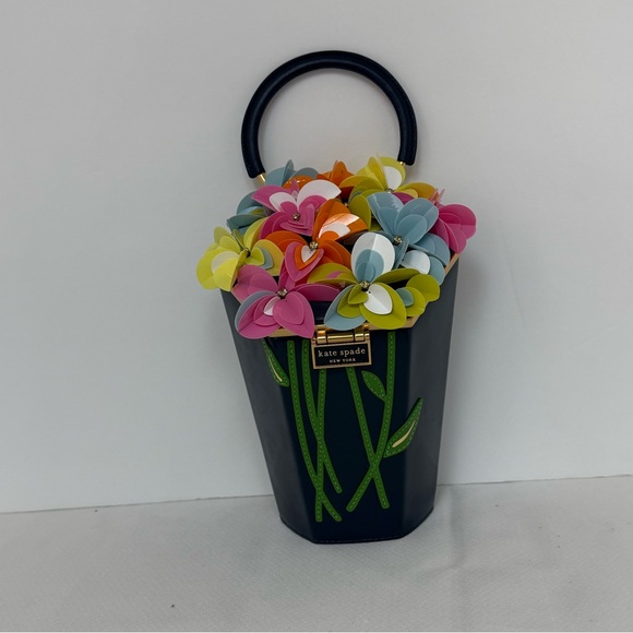 Kate Spade New York Blue 3D Bouquet Top-handle  Shoulder Bag - Picture 12 of 12